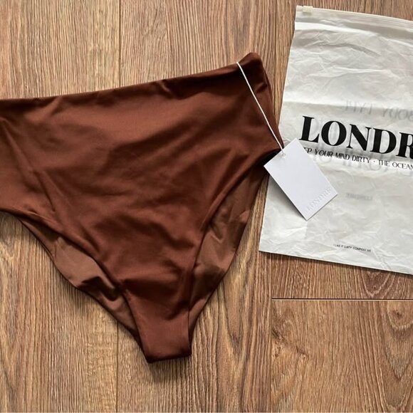Londre The High-Waisted Scrunch Bottoms Size Medium Espresso Brown - Picture 4 of 9